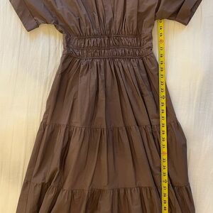 Anthropologie Brown Midi Dress